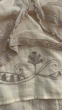 Load image into Gallery viewer, Old Stock 2000’s era Pearl Embroidered Net and Cotton Dress by Nataya