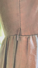 Load image into Gallery viewer, 1970’s Vintage Chocolate Brown and Cinnamon Angel Sleeve Dress by Roberta