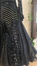 Load image into Gallery viewer, Outrageous 1970’s 1980’s Vintage Black and Gold Italian Dress