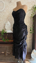 Load image into Gallery viewer, My Favorite 1980’s Vintage Black Satin Gunne Sax Mermaid Dress