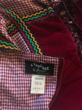 Load image into Gallery viewer, 1960’s Vintage Velveteen Gingham Black Label Gunne Sax Dress