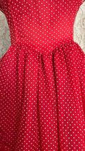 Load image into Gallery viewer, Heart Stopping 1980's vintage Red Swiss Dot Chiffon Gunne Sax gown