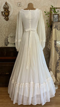 Load image into Gallery viewer, Dreamy 1970’s vintage Ivory Swiss Dot Voile Gunne Sax dress