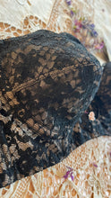 Load image into Gallery viewer, Darling 1950’s Vintage Black Illusion Lace Strapless Bra by Lilyette 36A