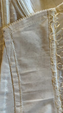 Load image into Gallery viewer, Deadstock 1950’s Vintage white Satin and Lace Bustier by Lady Marlene