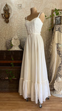 Load image into Gallery viewer, Bridal Collection 1970's vintage Dove White voile Gunne Sax maxi sundress