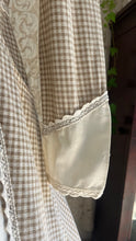 Load image into Gallery viewer, Soft and cozy 1970’s Vintage Beige Gingham and Poplin Gunne Sax Dress