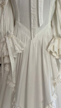 Load image into Gallery viewer, Fairytale 1984 Vintage Off the Shoulder White Cotton Bridal Gown by Laura Ashley
