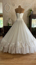 Load image into Gallery viewer, Stunning 1950’s 1960’s Vintage White Chiffon and Satin Bridal Dress