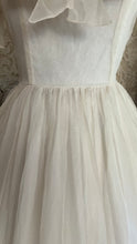 Load image into Gallery viewer, Fairytale 1980’s Vintage Dove White Silk Organza Bridal Gown by Laura Ashley