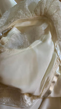Load image into Gallery viewer, Incredible 1950’s Vintage Liquid Satin and Lace Bridal Dress by Emma Domb