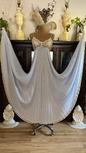 Load image into Gallery viewer, Exquisite 1970’s vintage lilac blue pleated peignoir nightgown and robe by Lucie Ann