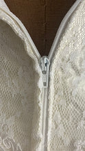 Load image into Gallery viewer, Perfect Cupcake 1970's Vintage Ivory Satin and White Lace Gown