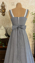 Load image into Gallery viewer, Rare 1970’s Vintage Gingham Calico Front Tie Gunne Sax Maxi Sundress