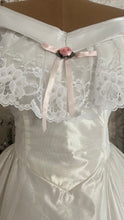 Load image into Gallery viewer, Spectacular 1980’s Vintage White Lace and Chiffon Mesh Dream Dress