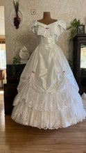 Load image into Gallery viewer, Spectacular 1980’s Vintage White Lace and Chiffon Mesh Dream Dress