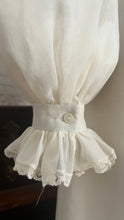 Load image into Gallery viewer, 1970’s vintage ivory voile and lace midi Gunne Sax dress