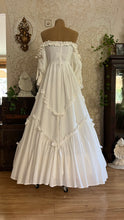 Load image into Gallery viewer, Fairytale 1984 Vintage Off the Shoulder White Cotton Bridal Gown by Laura Ashley