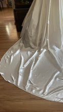 Load image into Gallery viewer, Breathtaking 1950’s Vintage White Satin and Ivory Lace Bridal Gown Wedding Dress