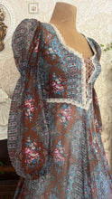 Load image into Gallery viewer, Rare 1960's vintage Black Label Paisley Floral Nylon Chiffon Gunne Sax