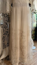 Load image into Gallery viewer, Old Stock 2000’s era Pearl Embroidered Net and Cotton Dress by Nataya