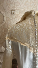 Load image into Gallery viewer, Breathtaking 1950’s Vintage White Satin and Ivory Lace Bridal Gown Wedding Dress