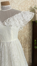 Load image into Gallery viewer, Darling 1970’s Vintage White Lace Dress by Candi Jones