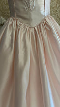 Load image into Gallery viewer, Absolute Fairytale 1980’s Vintage Pink Satin and Pearl Puff Shoulder Gown
