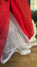 Load image into Gallery viewer, Heart Stopping 1980's vintage Red Swiss Dot Chiffon Gunne Sax gown
