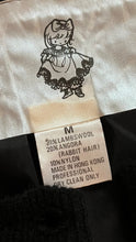 Load image into Gallery viewer, Darling Beaded Black Angora Rabbit Cardigan Sweater made in Hong Kong
