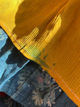 Load image into Gallery viewer, Incredible Handmade Vintage Calico and Velveteen Ruffle Skirt