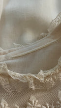 Load image into Gallery viewer, 1970’s vintage ivory voile and lace midi Gunne Sax dress