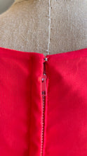 Load image into Gallery viewer, Gorgeous 1950’s Vintage Cherry Red Silk Chiffon Dress