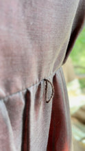 Load image into Gallery viewer, 1970’s Vintage Chocolate Brown and Cinnamon Angel Sleeve Dress by Roberta