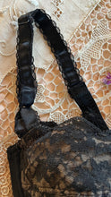 Load image into Gallery viewer, 1950’s Vintage Black Illusion Lace Longline Bra by Lilyette 36A