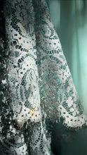 Load image into Gallery viewer, 1960’s Vintage Aqua Blue Chiffon and Lace Dress by Miss Elliette of California