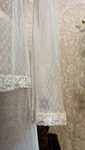 Load image into Gallery viewer, 1970's vintage sheer ivory net lace and pearls Gunne Sax cover up