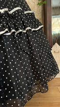 Load image into Gallery viewer, The 3 Shadows 1980’s Vintage Black and White Swiss Dot Gunne Sax Dress
