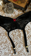 Load image into Gallery viewer, Perfect 1960’s vintage Black Lace Garter Belt by Empire Foundations