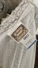 Load image into Gallery viewer, 1970's vintage sheer ivory net lace and pearls Gunne Sax cover up