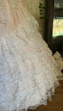 Load image into Gallery viewer, Beautiful 1980’s Vintage Pink Lace and Taffeta Strapless Dream Dress