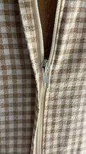 Load image into Gallery viewer, Soft and cozy 1970’s Vintage Beige Gingham and Poplin Gunne Sax Dress