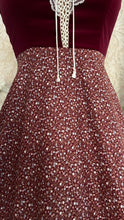 Load image into Gallery viewer, Perfect 1970’s Vintage Red Calico and velveteen Gunne Sax Maxi Sundress