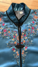Load image into Gallery viewer, Deadstock Embroidered Blue Silk Chinese Robe
