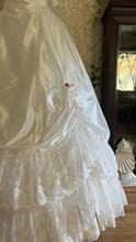Load image into Gallery viewer, Spectacular 1980’s Vintage White Lace and Chiffon Mesh Dream Dress
