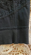 Load image into Gallery viewer, Teeny 1950’s Vintage Black Illusion Lace Bustier by Jantzen 32B
