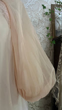 Load image into Gallery viewer, Spectacular 1950’s vintage pleated peach chiffon peignoir nightgown and robe set