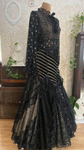 Load image into Gallery viewer, Outrageous 1970’s 1980’s Vintage Black and Gold Italian Dress