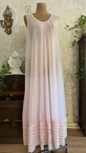 Load image into Gallery viewer, Beautiful 1970's vintage Pale Pink Chiffon Nightgown by Intime of California