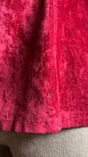 Load image into Gallery viewer, Made in England 1960’s 1970’s Vintage Red Suedette Button Down Shirt Jacket